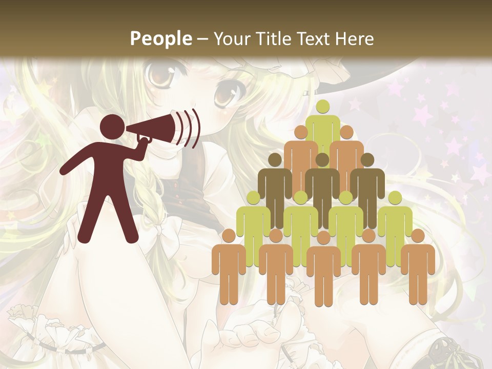 A Woman In A Witches Hat With Stars On The Background PowerPoint Template