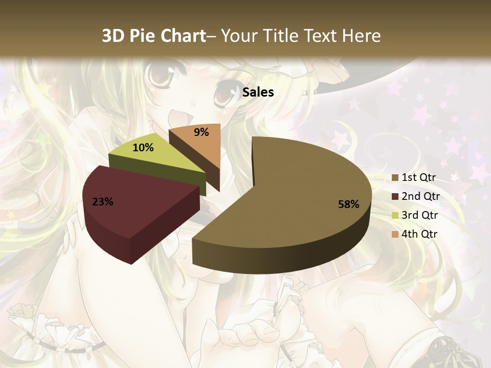 A Woman In A Witches Hat With Stars On The Background PowerPoint Template