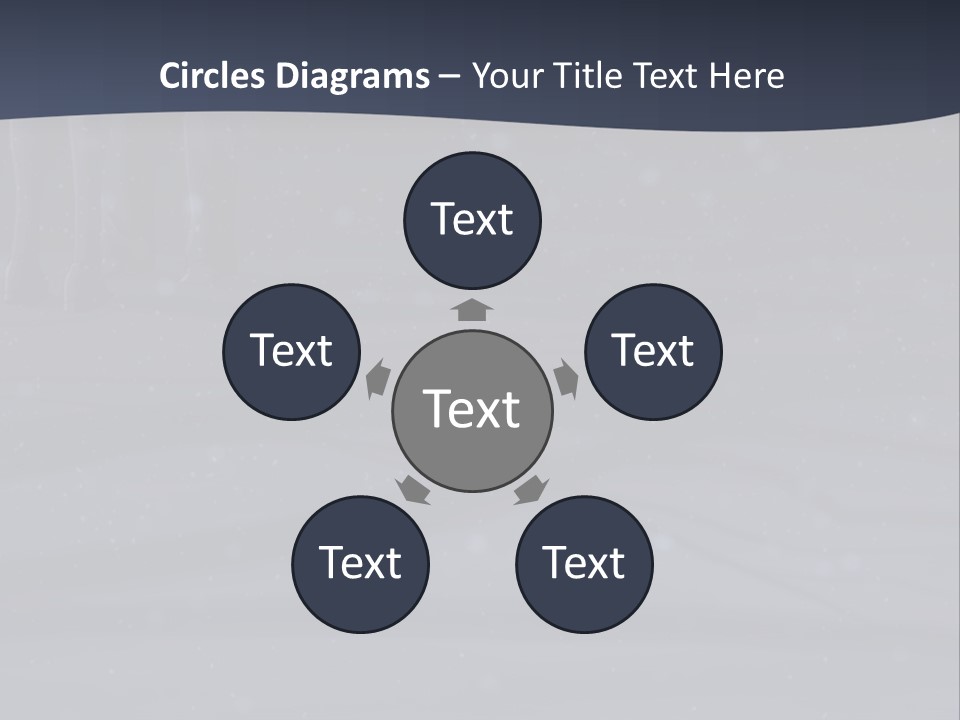 A Person Standing In The Snow Holding An Umbrella PowerPoint Template