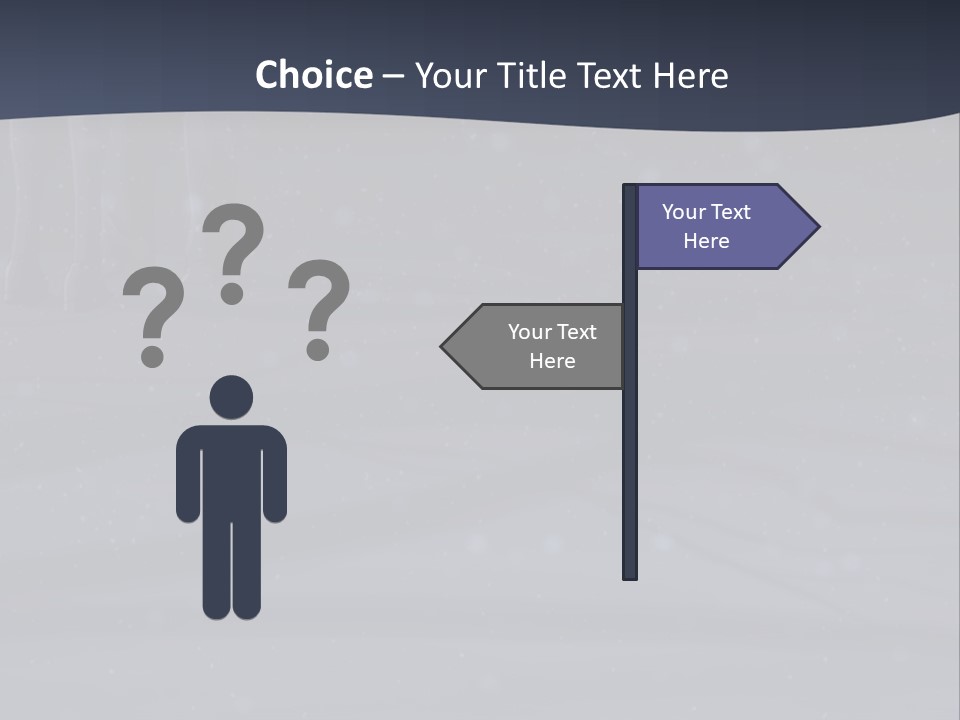 A Person Standing In The Snow Holding An Umbrella PowerPoint Template