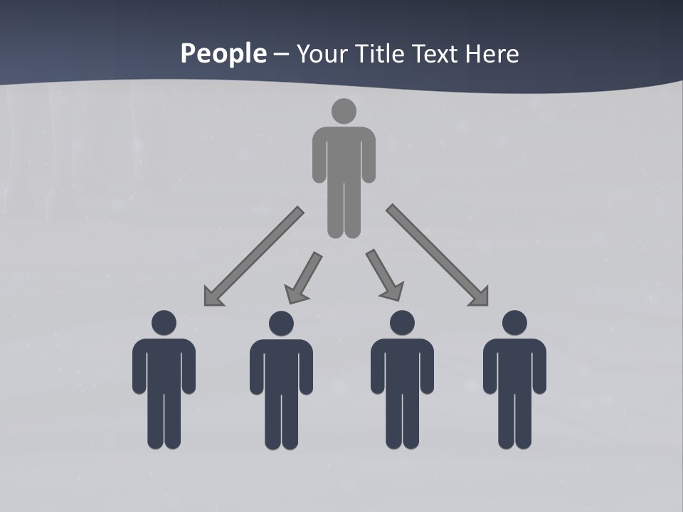 A Person Standing In The Snow Holding An Umbrella PowerPoint Template