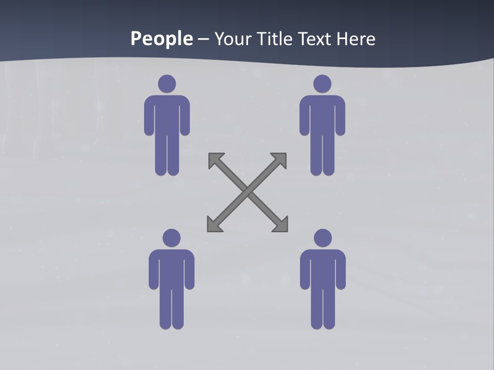 A Person Standing In The Snow Holding An Umbrella PowerPoint Template