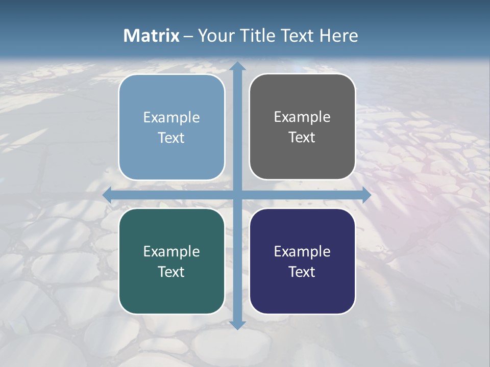 The Sun Shines On A Cobblestone Road Powerpoint Template PowerPoint Template