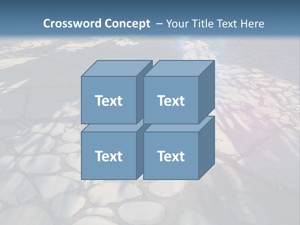 The Sun Shines On A Cobblestone Road Powerpoint Template PowerPoint Template