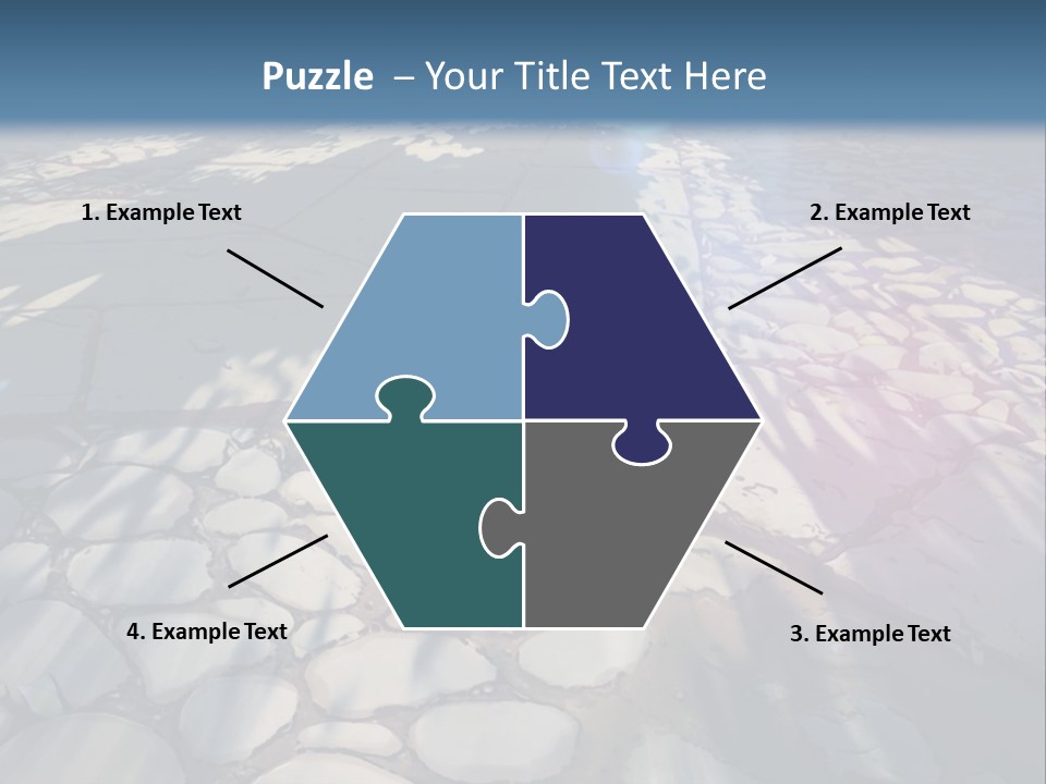 The Sun Shines On A Cobblestone Road Powerpoint Template PowerPoint Template