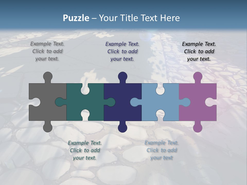 The Sun Shines On A Cobblestone Road Powerpoint Template PowerPoint Template