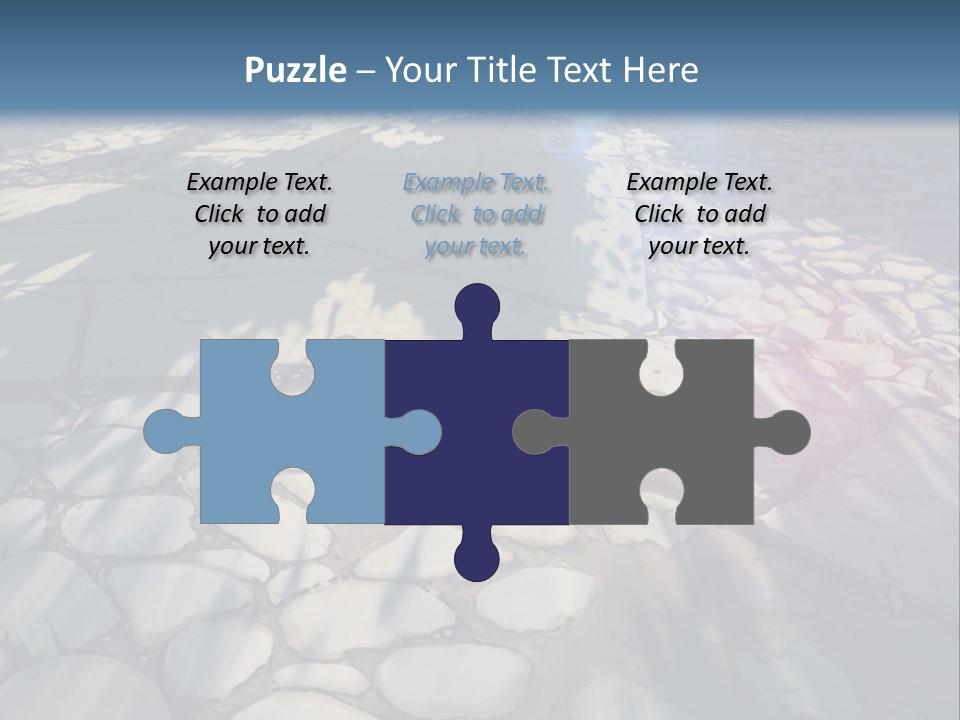 The Sun Shines On A Cobblestone Road Powerpoint Template PowerPoint Template