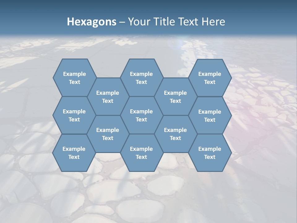 The Sun Shines On A Cobblestone Road Powerpoint Template PowerPoint Template