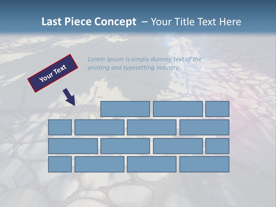 The Sun Shines On A Cobblestone Road Powerpoint Template PowerPoint Template