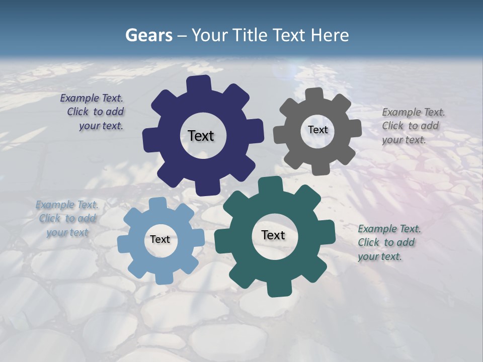 The Sun Shines On A Cobblestone Road Powerpoint Template PowerPoint Template