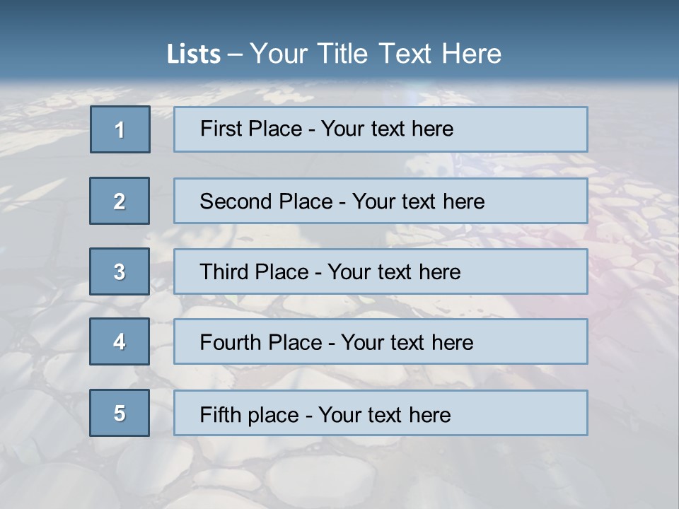 The Sun Shines On A Cobblestone Road Powerpoint Template PowerPoint Template