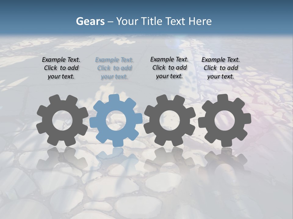 The Sun Shines On A Cobblestone Road Powerpoint Template PowerPoint Template