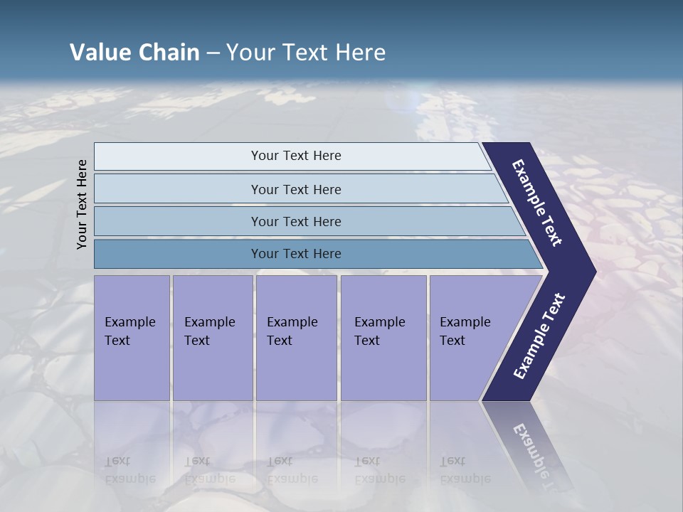 The Sun Shines On A Cobblestone Road Powerpoint Template PowerPoint Template