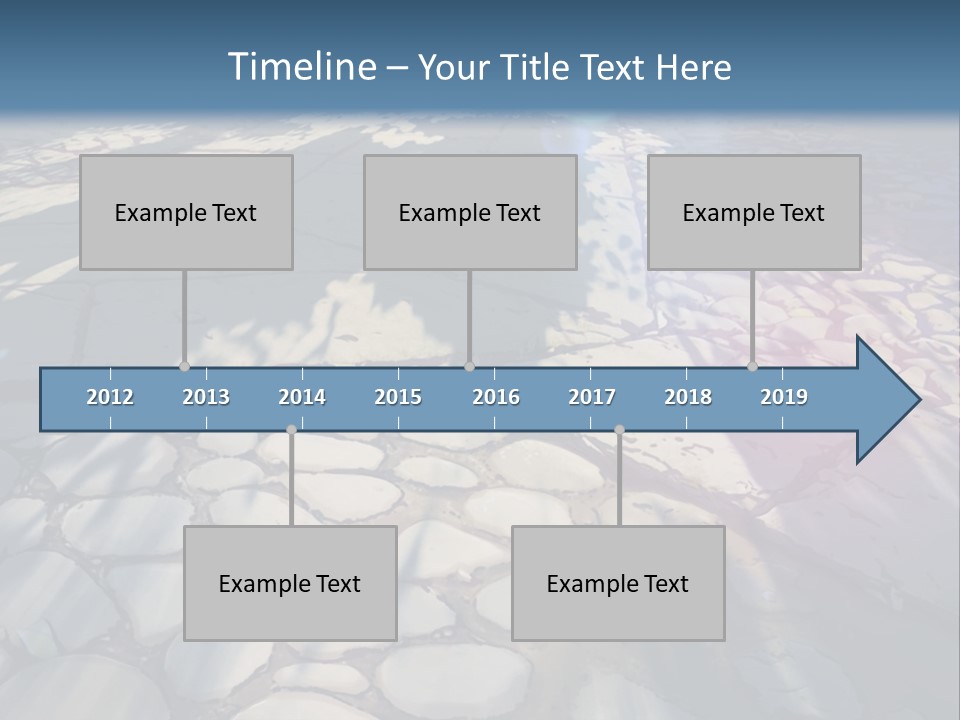 The Sun Shines On A Cobblestone Road Powerpoint Template PowerPoint Template