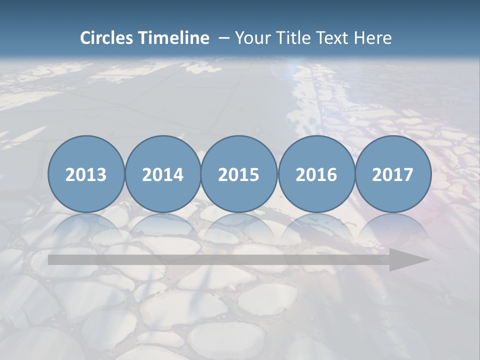 The Sun Shines On A Cobblestone Road Powerpoint Template PowerPoint Template