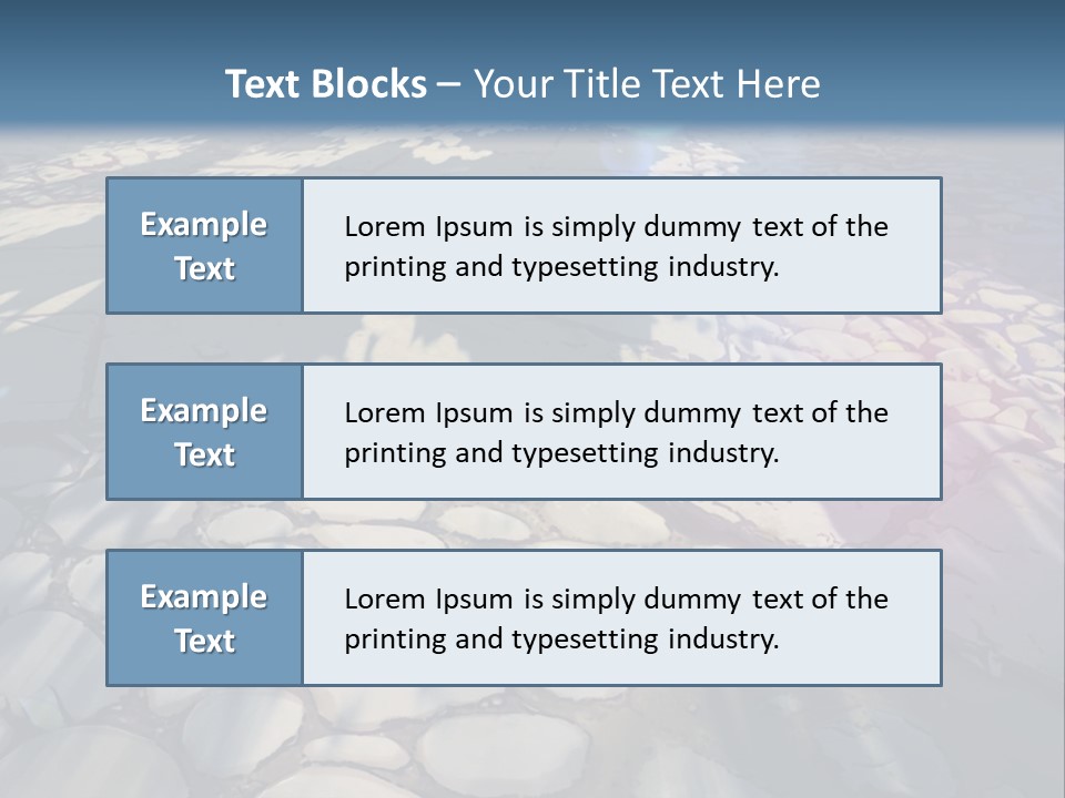 The Sun Shines On A Cobblestone Road Powerpoint Template PowerPoint Template
