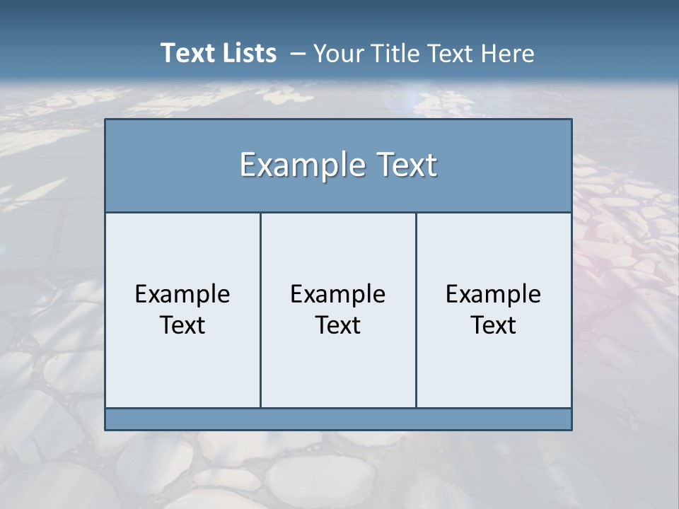The Sun Shines On A Cobblestone Road Powerpoint Template PowerPoint Template