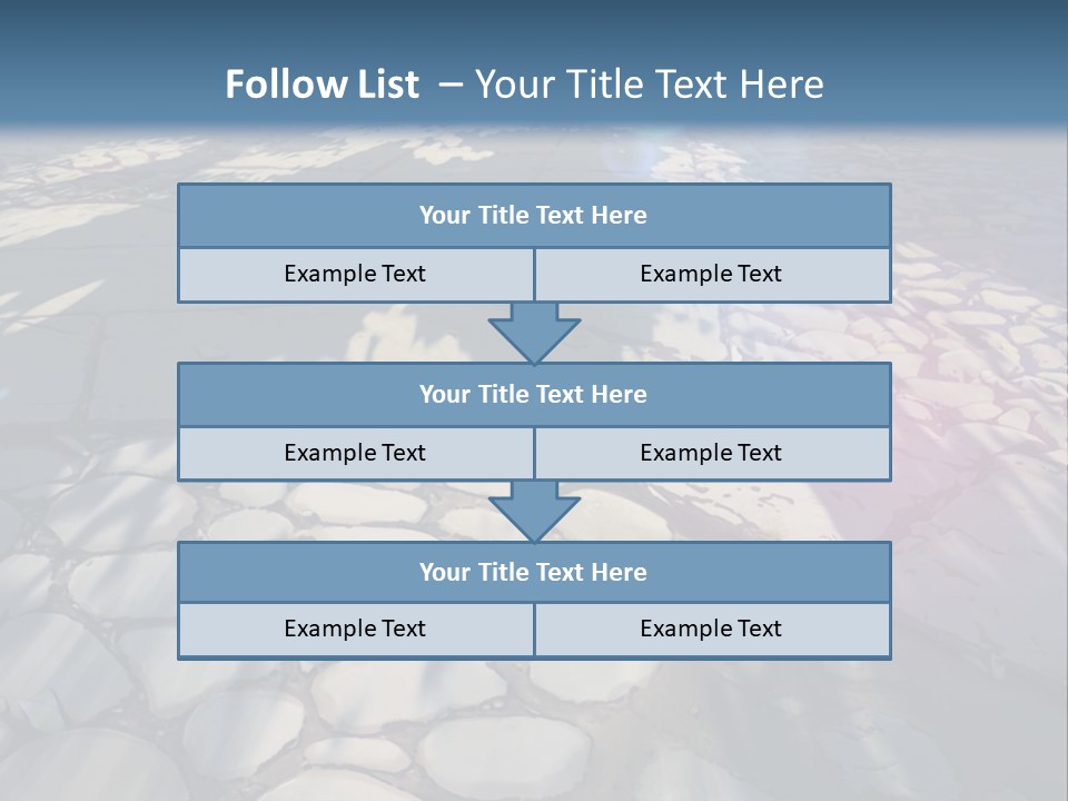 The Sun Shines On A Cobblestone Road Powerpoint Template PowerPoint Template