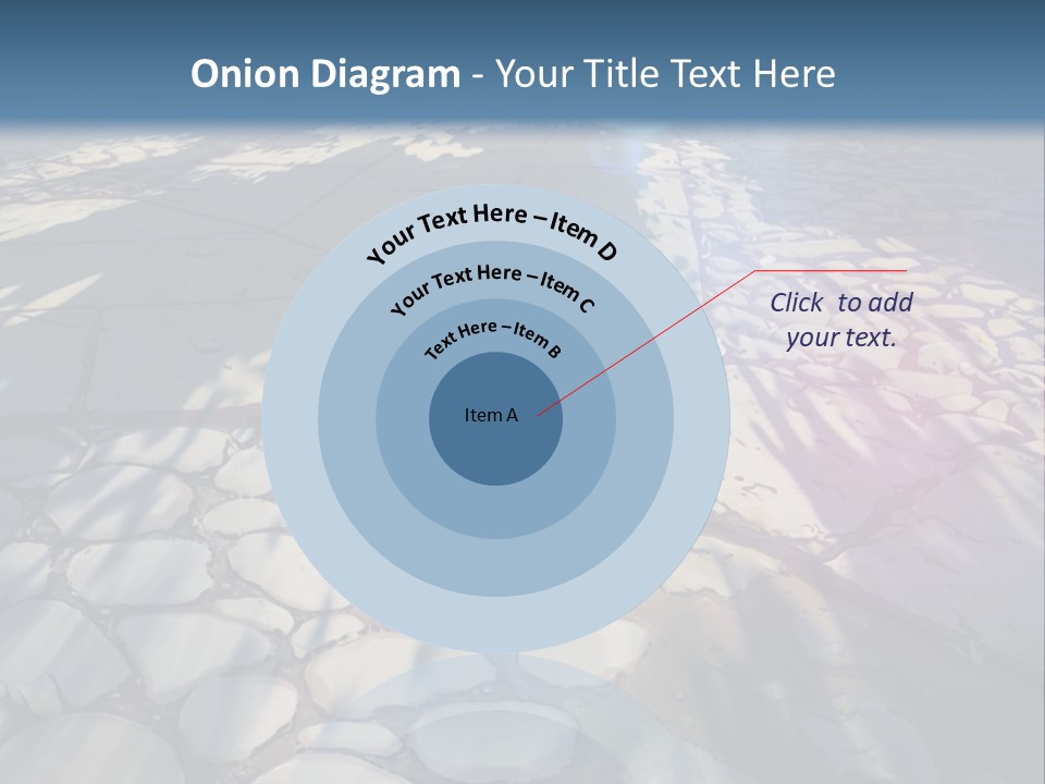 The Sun Shines On A Cobblestone Road Powerpoint Template PowerPoint Template