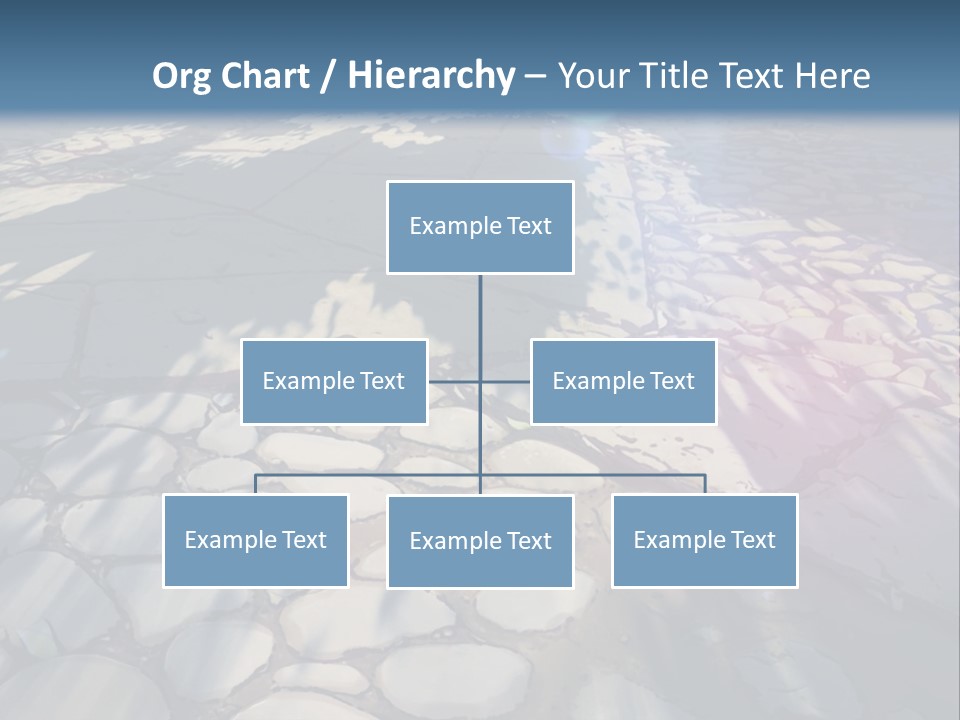 The Sun Shines On A Cobblestone Road Powerpoint Template PowerPoint Template