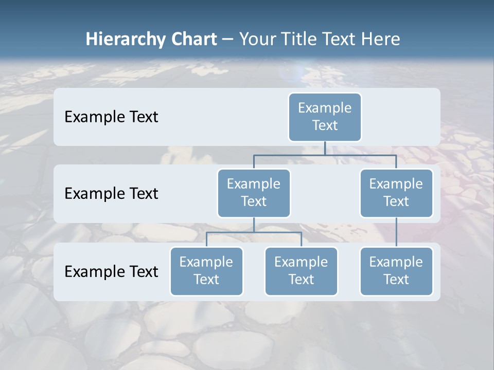 The Sun Shines On A Cobblestone Road Powerpoint Template PowerPoint Template