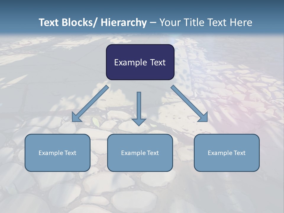 The Sun Shines On A Cobblestone Road Powerpoint Template PowerPoint Template