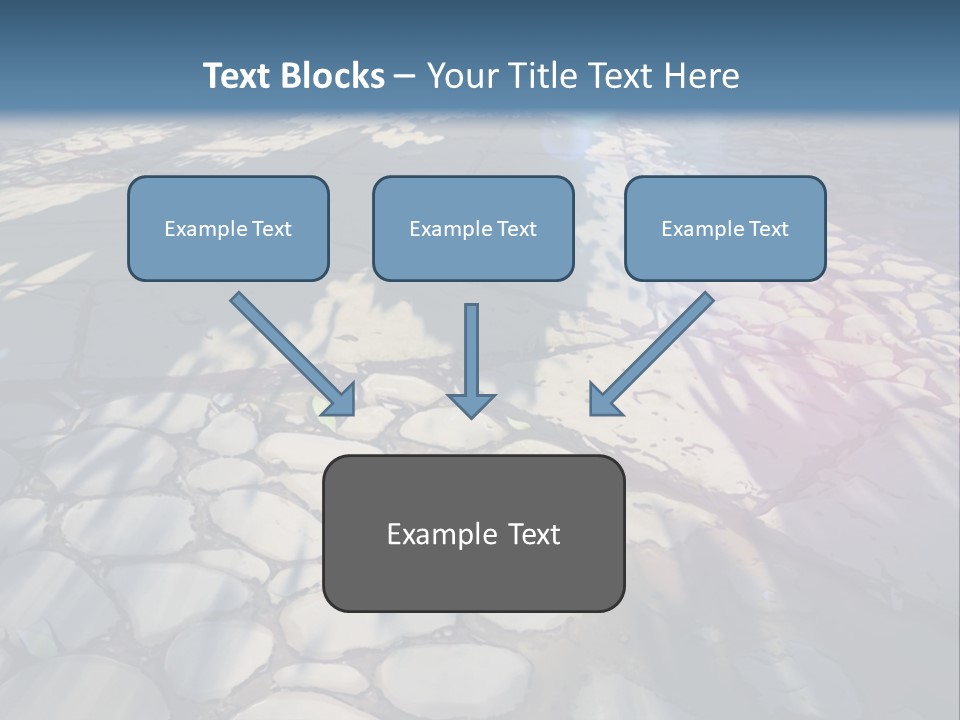 The Sun Shines On A Cobblestone Road Powerpoint Template PowerPoint Template