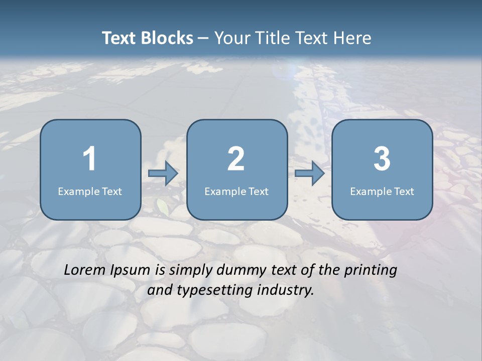 The Sun Shines On A Cobblestone Road Powerpoint Template PowerPoint Template