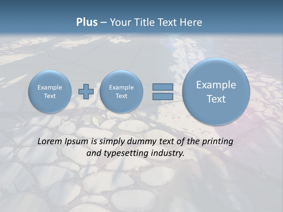 The Sun Shines On A Cobblestone Road Powerpoint Template PowerPoint Template