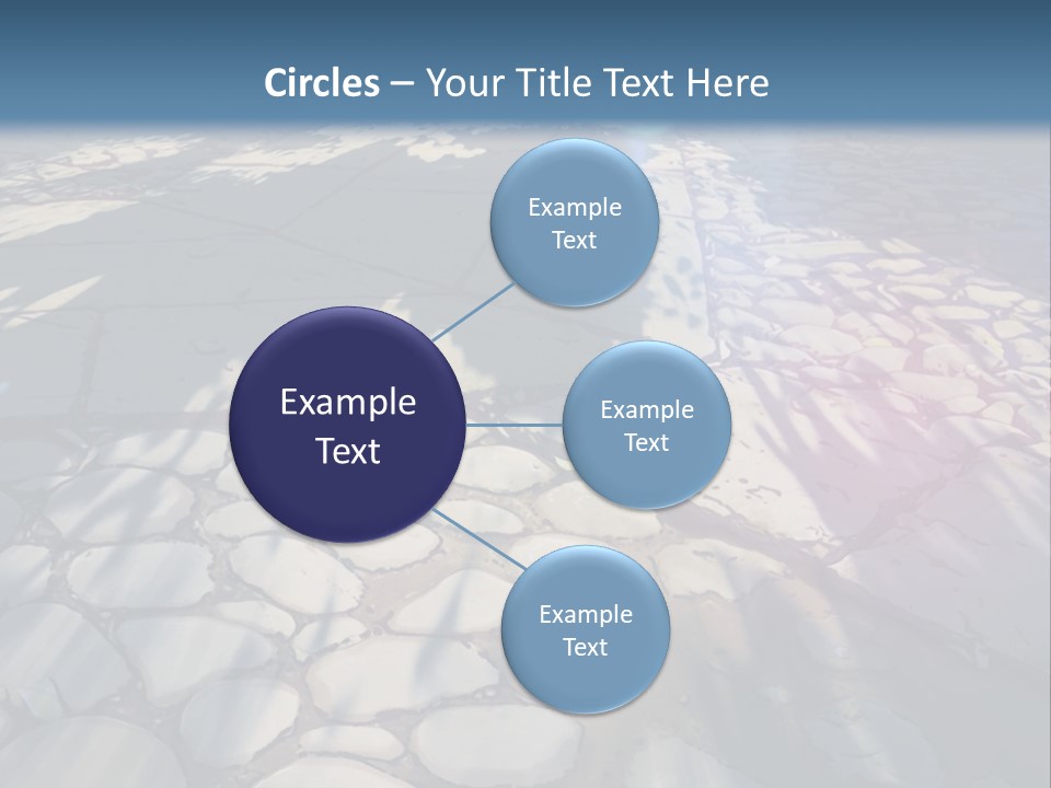 The Sun Shines On A Cobblestone Road Powerpoint Template PowerPoint Template