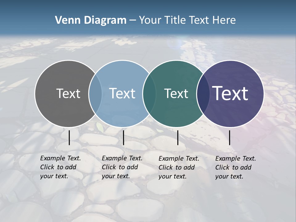 The Sun Shines On A Cobblestone Road Powerpoint Template PowerPoint Template