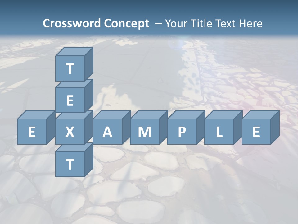 The Sun Shines On A Cobblestone Road Powerpoint Template PowerPoint Template