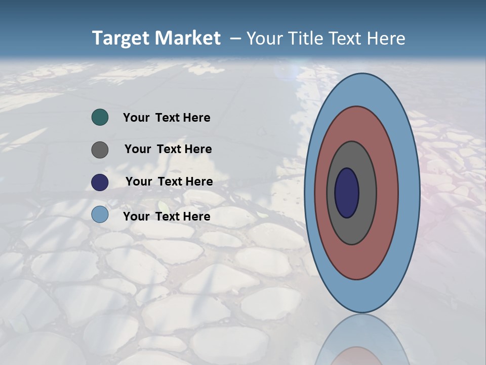 The Sun Shines On A Cobblestone Road Powerpoint Template PowerPoint Template