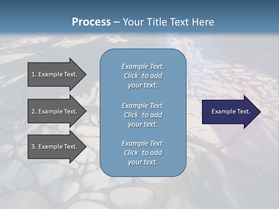 The Sun Shines On A Cobblestone Road Powerpoint Template PowerPoint Template
