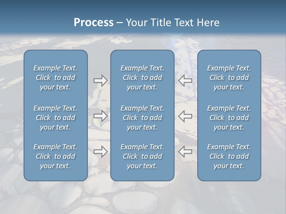 The Sun Shines On A Cobblestone Road Powerpoint Template PowerPoint Template
