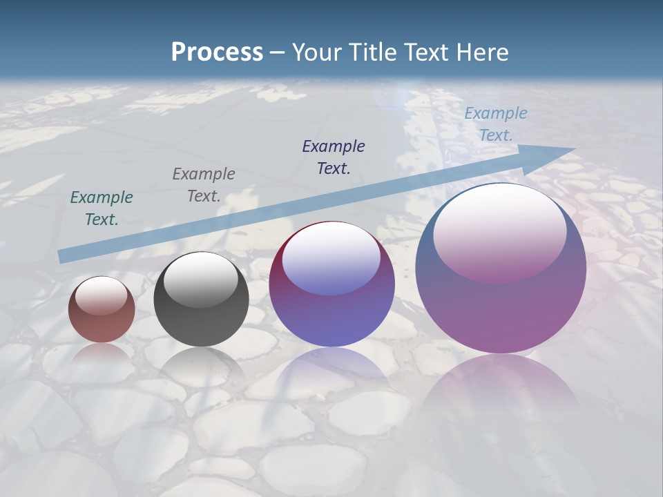 The Sun Shines On A Cobblestone Road Powerpoint Template PowerPoint Template