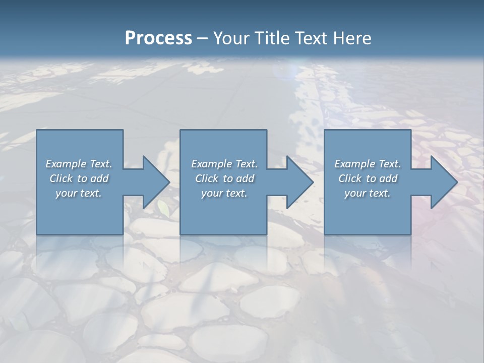 The Sun Shines On A Cobblestone Road Powerpoint Template PowerPoint Template