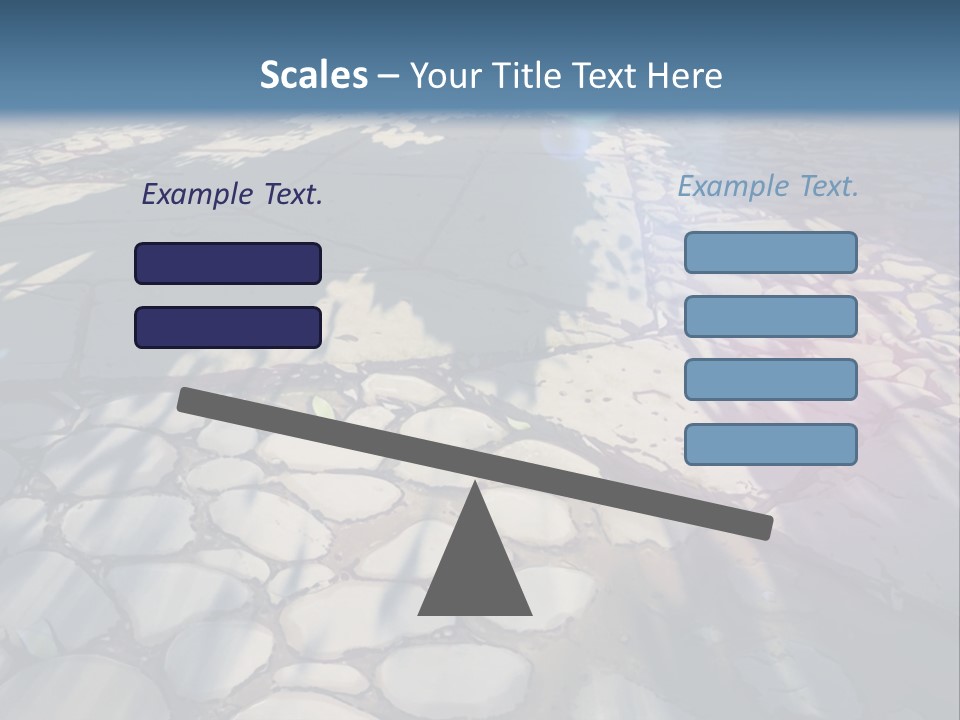 The Sun Shines On A Cobblestone Road Powerpoint Template PowerPoint Template