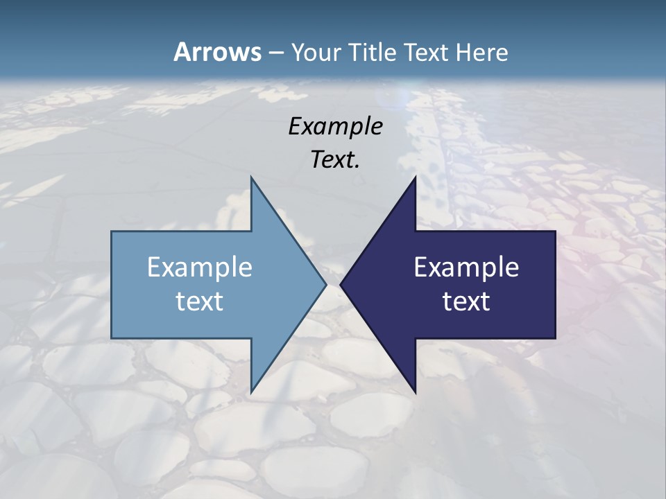 The Sun Shines On A Cobblestone Road Powerpoint Template PowerPoint Template