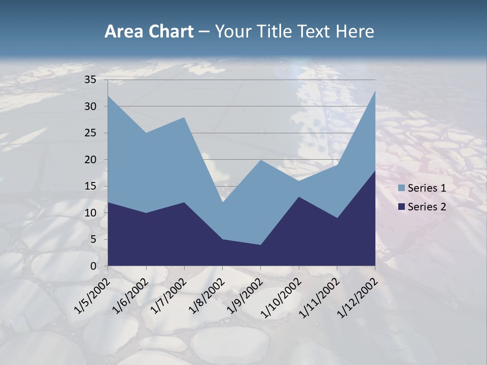 The Sun Shines On A Cobblestone Road Powerpoint Template PowerPoint Template