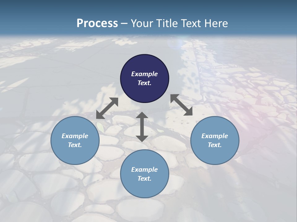 The Sun Shines On A Cobblestone Road Powerpoint Template PowerPoint Template