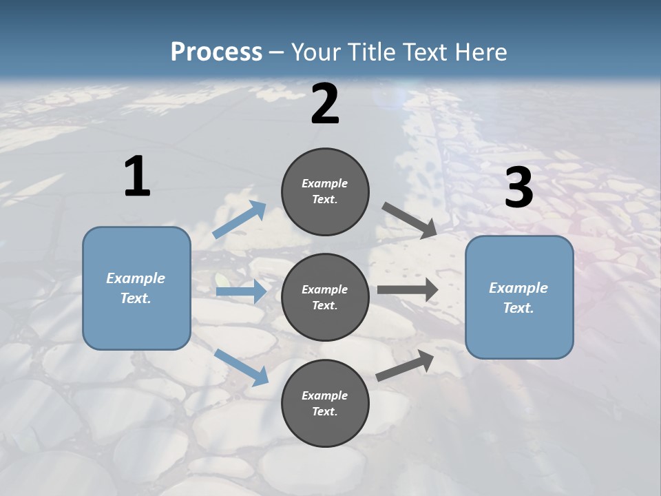The Sun Shines On A Cobblestone Road Powerpoint Template PowerPoint Template