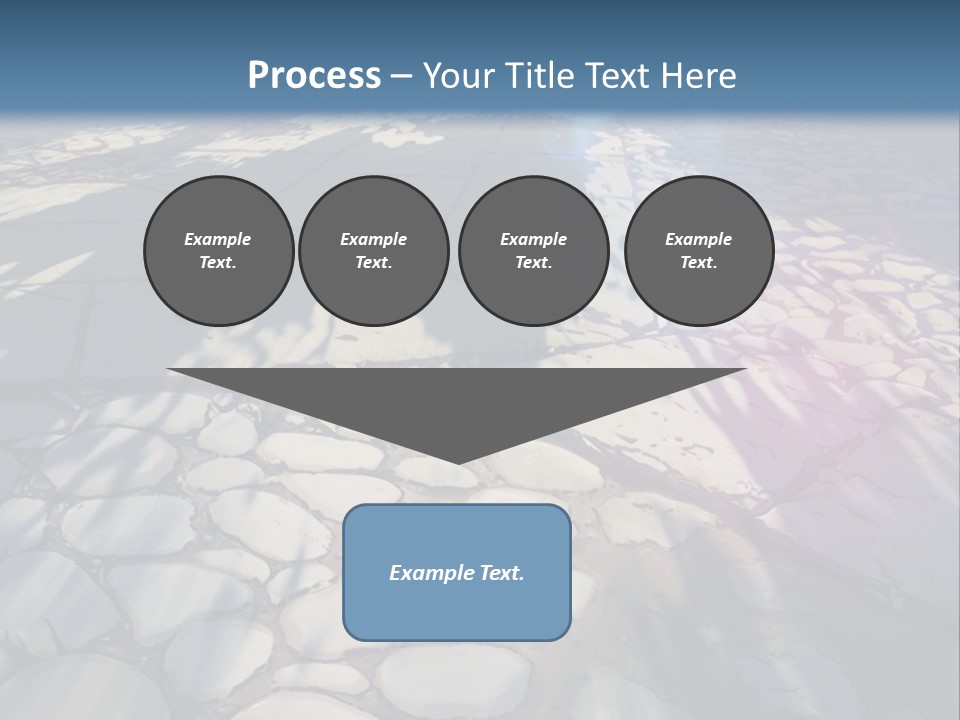 The Sun Shines On A Cobblestone Road Powerpoint Template PowerPoint Template