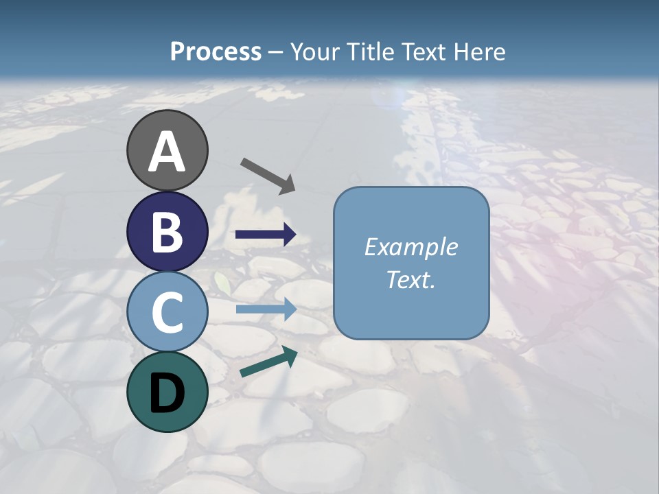 The Sun Shines On A Cobblestone Road Powerpoint Template PowerPoint Template