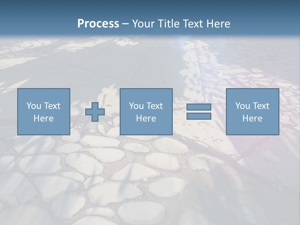 The Sun Shines On A Cobblestone Road Powerpoint Template PowerPoint Template