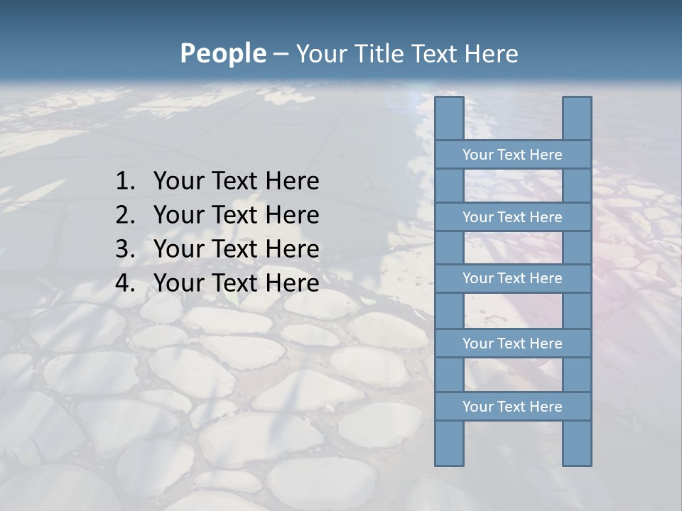 The Sun Shines On A Cobblestone Road Powerpoint Template PowerPoint Template