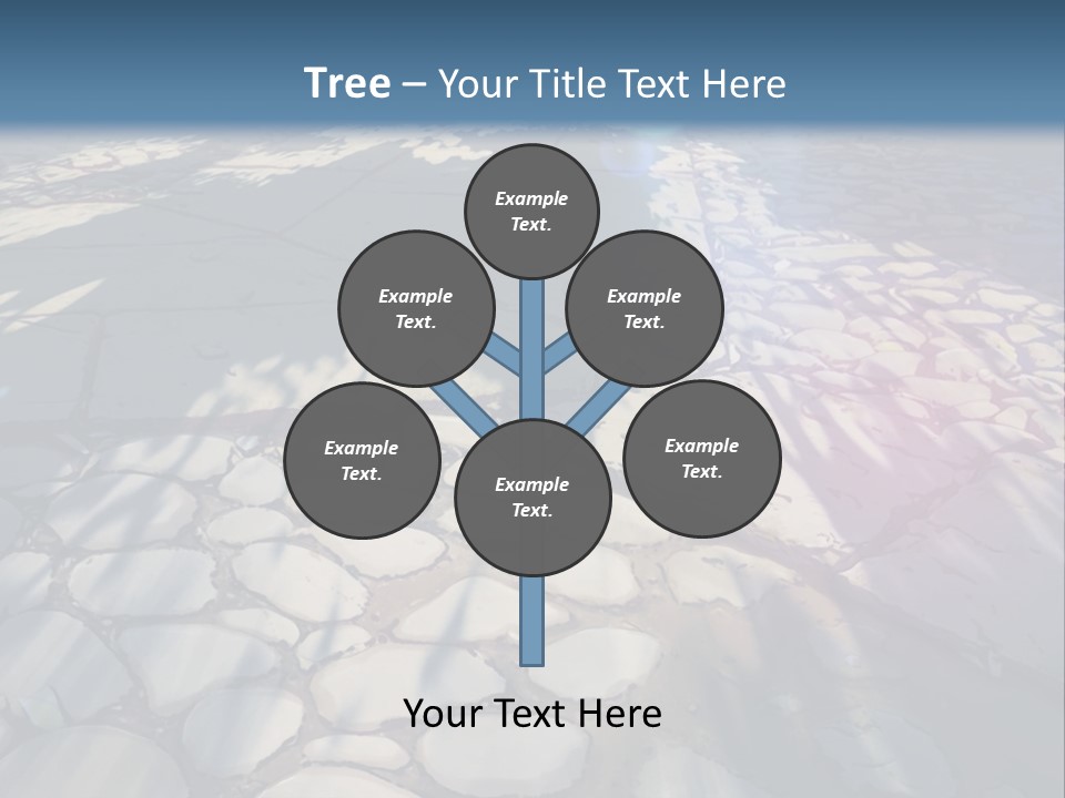 The Sun Shines On A Cobblestone Road Powerpoint Template PowerPoint Template