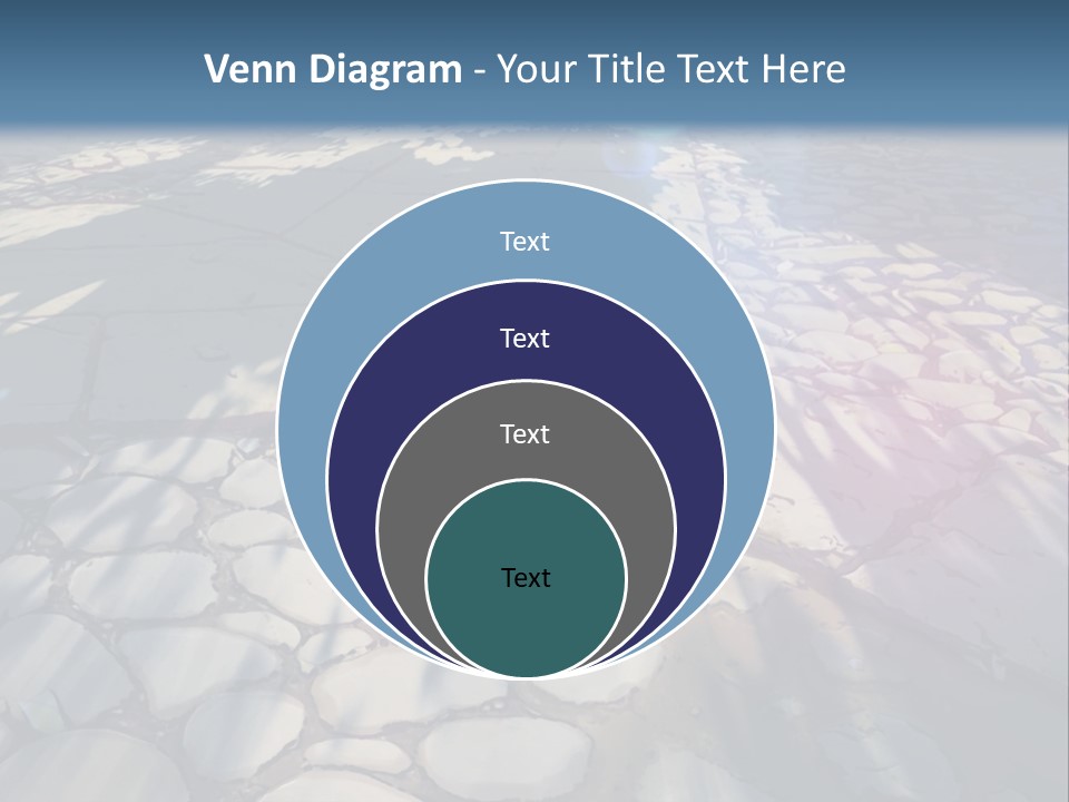 The Sun Shines On A Cobblestone Road Powerpoint Template PowerPoint Template