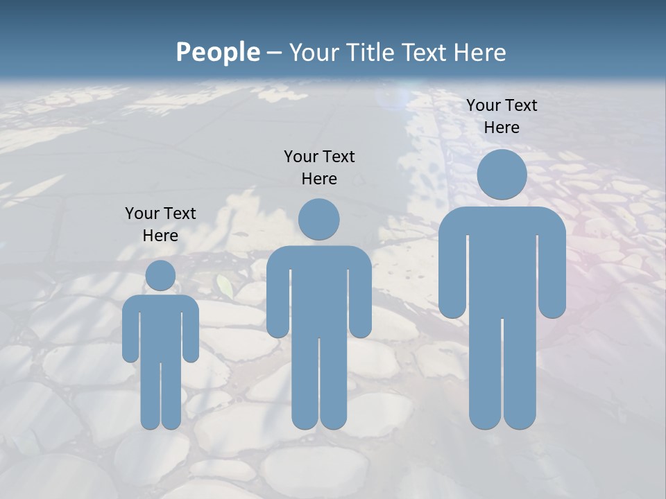 The Sun Shines On A Cobblestone Road Powerpoint Template PowerPoint Template