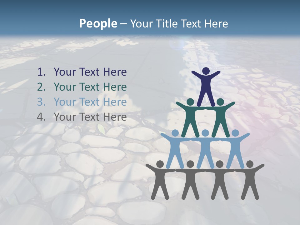 The Sun Shines On A Cobblestone Road Powerpoint Template PowerPoint Template